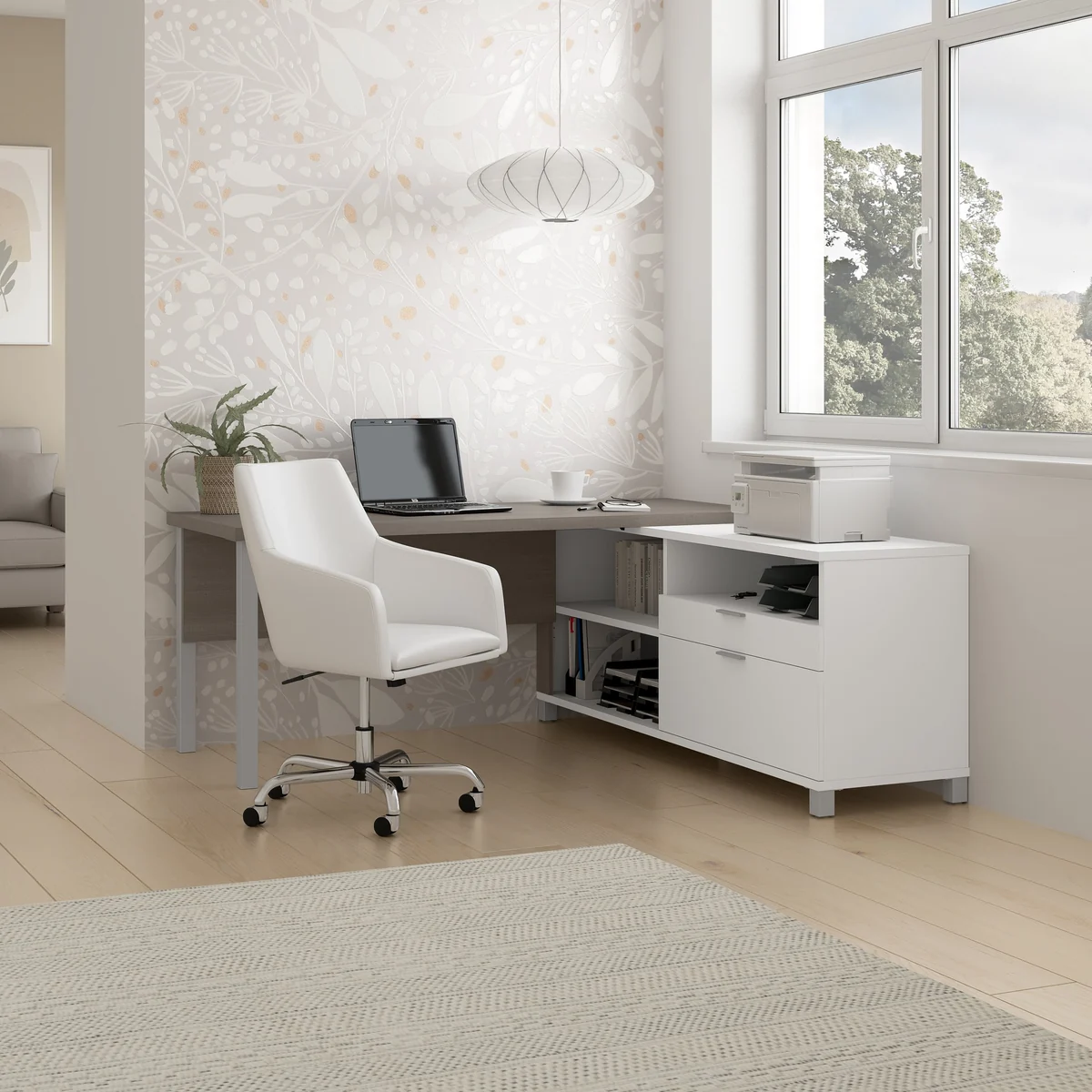 Bureau en L — Design d’intérieur