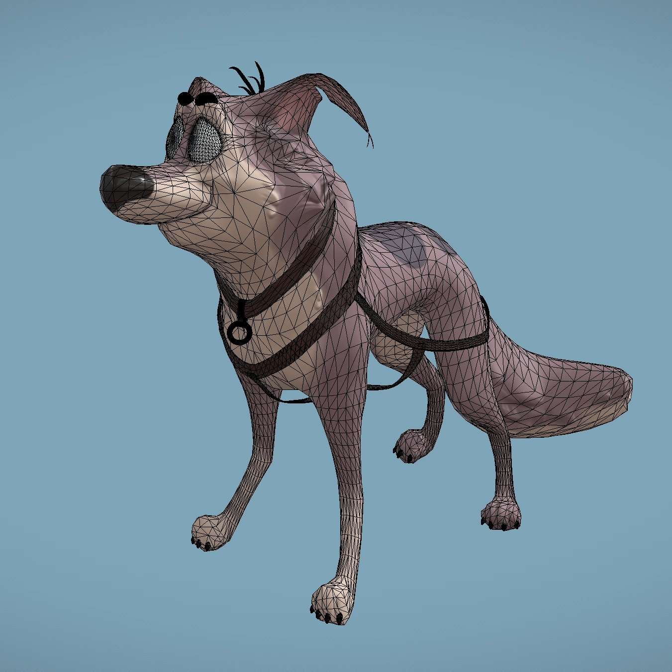 Star — maillage filaire du personnage 3D